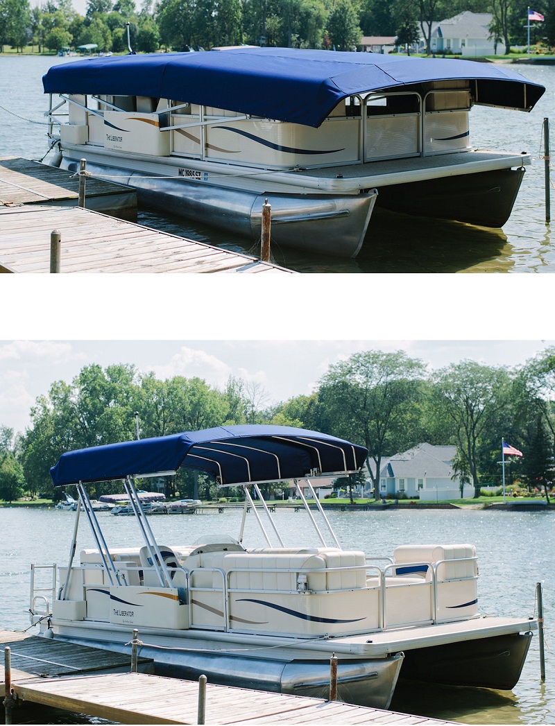 WeatherMax Fabric Used on Fully Automatic Pontoon Cover